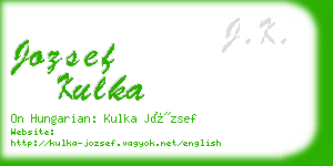 jozsef kulka business card